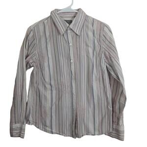 Kate Hill Embroidered Button Up Top